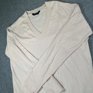 Denver Hayes Men's M Cream V-Neck Shirt Knit Pullover